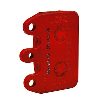 Pastilla de freno trasera V11 14,5 mm roja